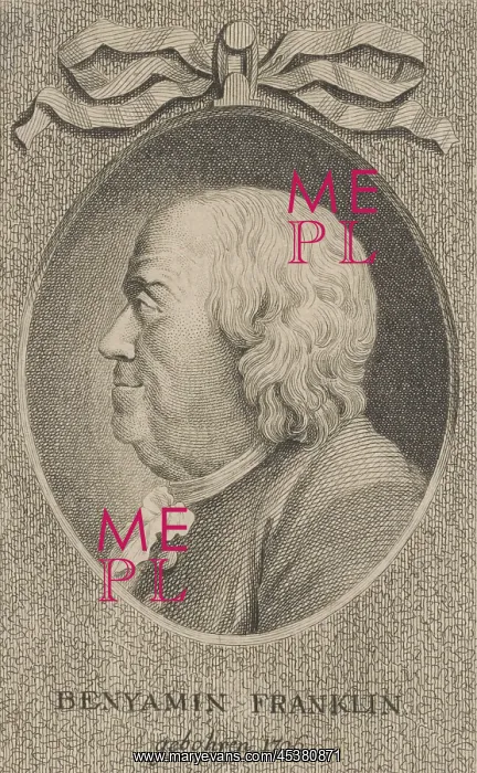 : Benjamin Franklin, born, 1706, by German engraver : Benjamin Franklin, born, 1706, by German engraver