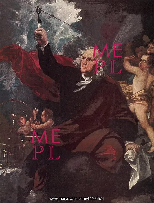  : Benjamin Franklin with Lightning Rod