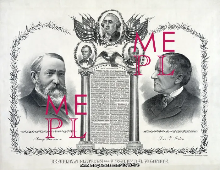 : Benjamin Harrison, Levi P. Morton, election, 1888 : Benjamin Harrison, Levi P. Morton, election, 1888