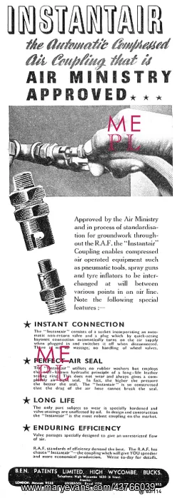 : B.E.N.Patents INSTANTAIR Pneumatic Coupling : B.E.N.Patents INSTANTAIR Pneumatic Coupling
