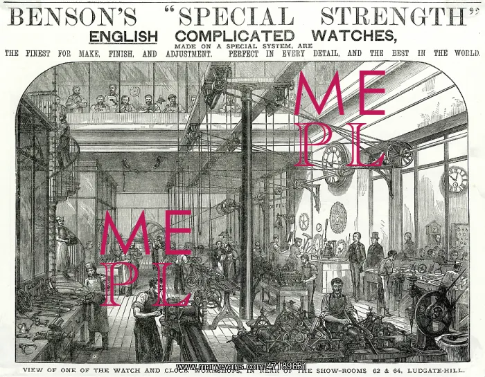 : Benson?s watch and clock manufacture 1884 : Benson?s watch and clock manufacture 1884