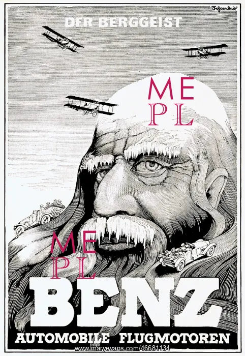 : Benz car engine advert : Benz car engine advert