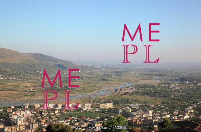 : Berat and river Osum, Albania : Berat and river Osum, Albania