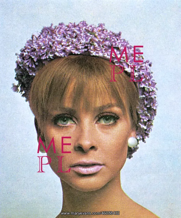 : Beret covered in lilac flowers : Beret covered in lilac flowers