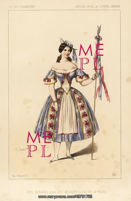 : A bergere in the comic opera Les Mousquetaires : A bergere in the comic opera Les Mousquetaires