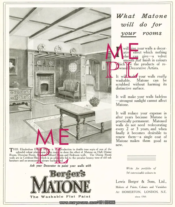 : Berger's Matone Advertisement : Berger's Matone Advertisement