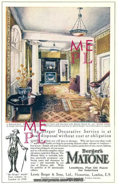 : Berger's Matone Advertisement : Berger's Matone Advertisement