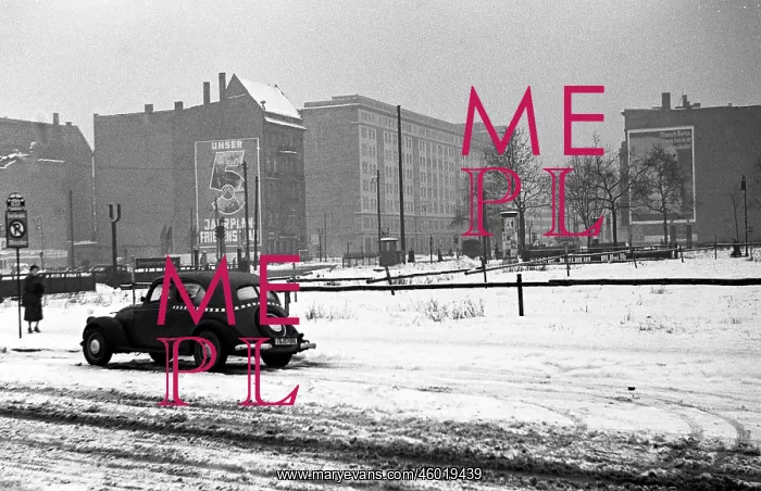: Bergmannstrasse in snow, Berlin, Germany : Bergmannstrasse in snow, Berlin, Germany