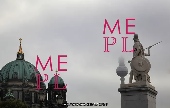 : Berlin Cathedral dome and statue, Berlin, Germany : Berlin Cathedral dome and statue, Berlin, Germany