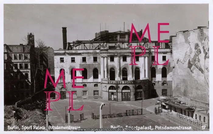 : Berlin, Germany - after WW2 - Sport Palace, Potsdamerstrasse : Berlin, Germany - after WW2 - Sport Palace, Potsdamerstrasse