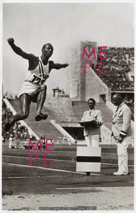 : Berlin Olympic Games - Jesse Owens in the Long Jump : Berlin Olympic Games - Jesse Owens in the Long Jump