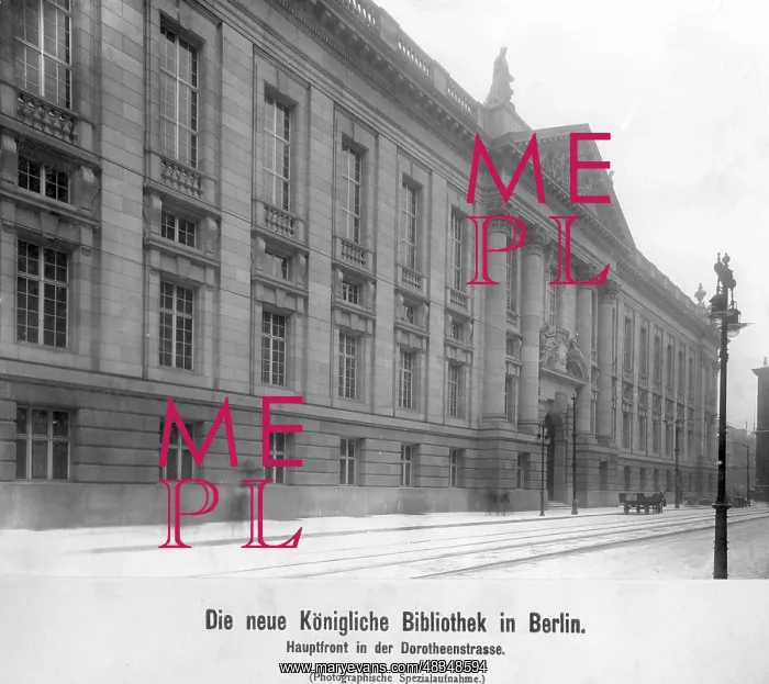 : Berlin State Library, 1909 : Berlin State Library, 1909
