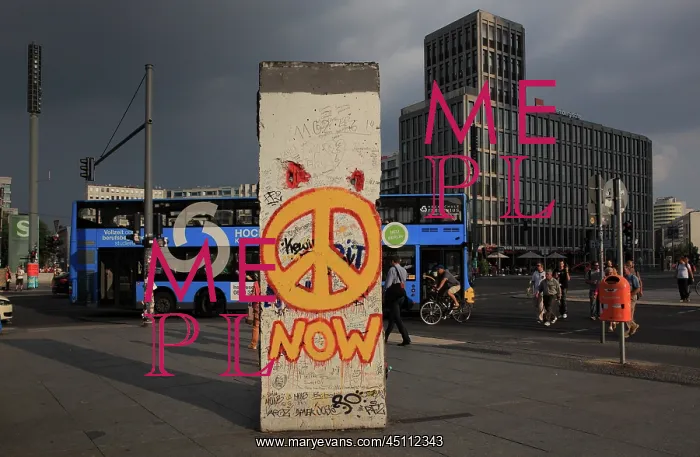 : Berlin Wall section, Potsdamerplatz, Berlin, Germany : Berlin Wall section, Potsdamerplatz, Berlin, Germany