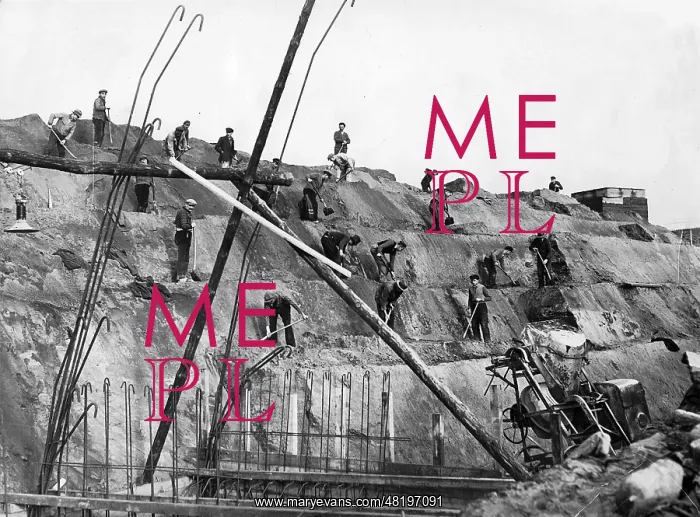 : Berlin's Olympic stadium under construction, 1935 : Berlin's Olympic stadium under construction, 1935
