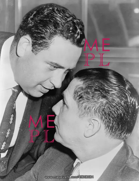 : Bernard Spindel speaks to his co-defendant, James : Bernard Spindel speaks to his co-defendant, James