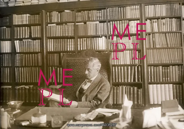 : Bernhard Kellermann at his desk : Bernhard Kellermann at his desk