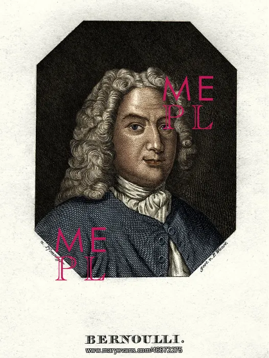 : Bernoulli, Daniel 8.2.1700 - 7.3.1782, Swiss : Bernoulli, Daniel 8.2.1700 - 7.3.1782, Swiss