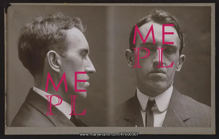 : Bertillon Card, 1911, 1 of 2 : Bertillon Card, 1911, 1 of 2