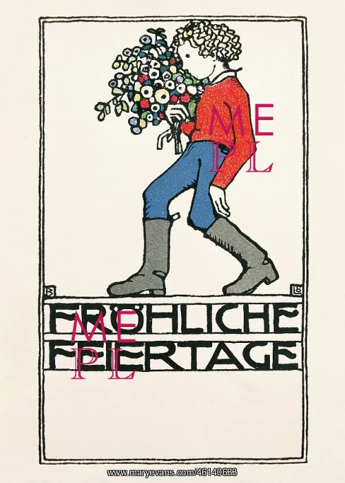 : Bertold Loffler. ' Boy with Bouquet : Bertold Loffler. ' Boy with Bouquet