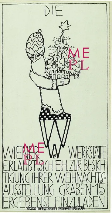 : Bertold Loffler. Inviting card of the Wiener : Bertold Loffler. Inviting card of the Wiener