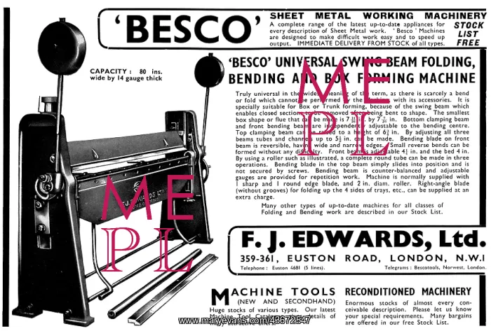 : Besco Machine Tools: Besco Bendinbg & Box Forming Machine : Besco Machine Tools: Besco Bendinbg & Box Forming Machine