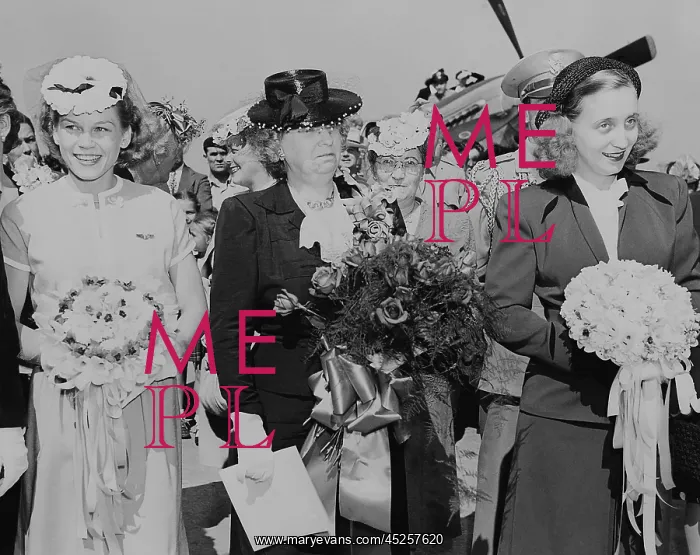 : Bess (center) and Margaret Truman (right) during : Bess (center) and Margaret Truman (right) during