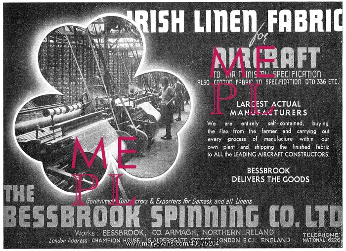 : Bessbrook Spinning. Aero Linen Fabric : Bessbrook Spinning. Aero Linen Fabric