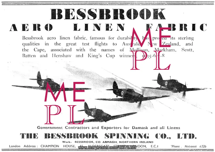 : Bessbrook Spinning. Armagh. Aero Linen Fabric : Bessbrook Spinning. Armagh. Aero Linen Fabric
