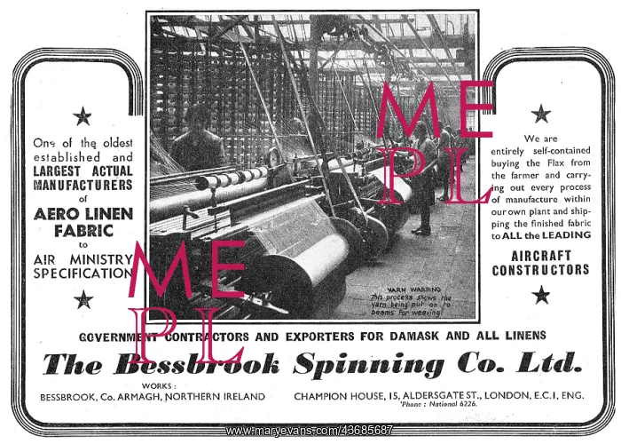 : Bessbrook Spinning. Armagh. Aero Linen Fabric : Bessbrook Spinning. Armagh. Aero Linen Fabric