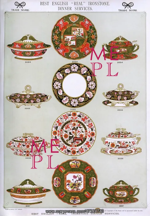 : Best English Real Ironstone Dinner Services, Plate 12 : Best English Real Ironstone Dinner Services, Plate 12