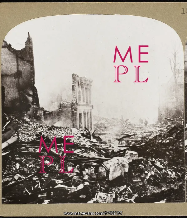 : BETHUNE IN RUINS IN WWI : BETHUNE IN RUINS IN WWI