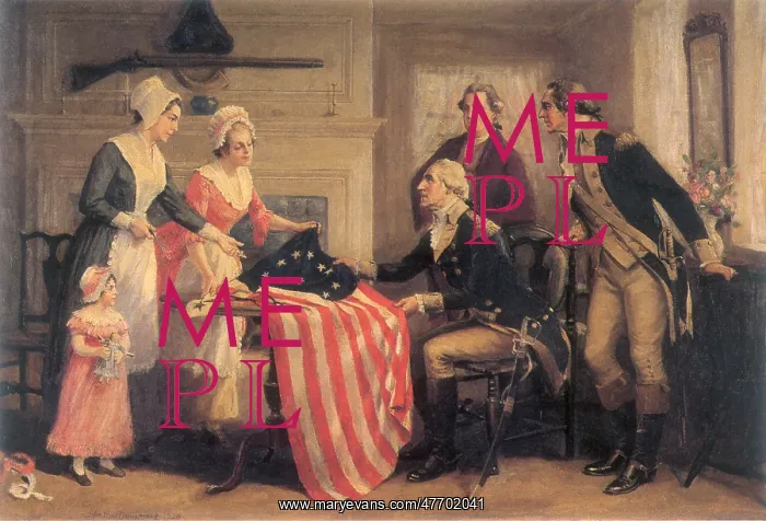 : Betsy Ross Presents Flag : Betsy Ross Presents Flag