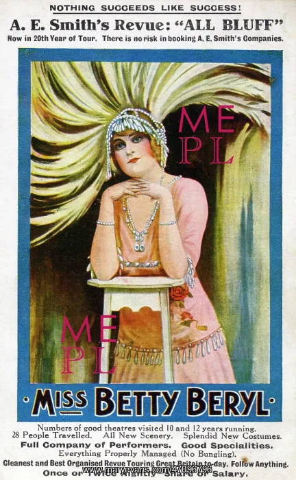 : Betty Beryl in A E Smith's Revue, All Bluff : Betty Beryl in A E Smith's Revue, All Bluff