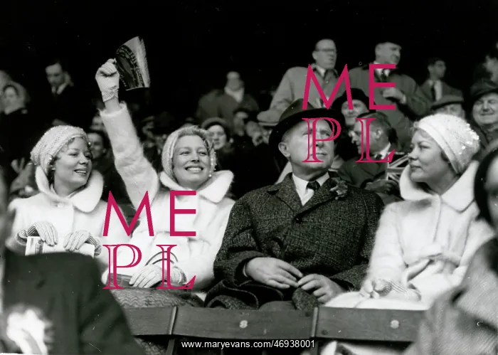 : Beverley Sisters at Billy Wright football match, Wembley : Beverley Sisters at Billy Wright football match, Wembley