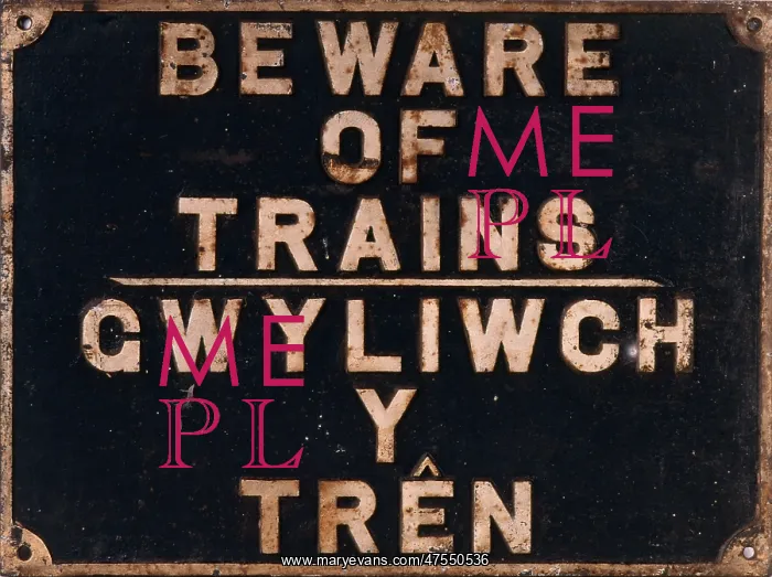 : Beware of Trains - In English and Welsh : Beware of Trains - In English and Welsh