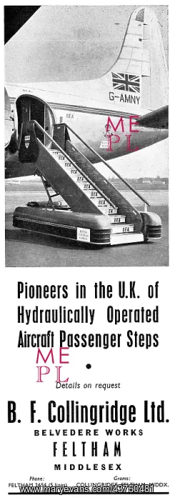 : B.F.Collingridge Hydraulically Operated : B.F.Collingridge Hydraulically Operated
