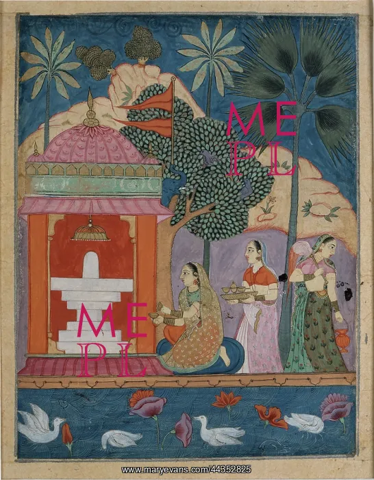 : Bhairavi ragini, from a ragamala series : Bhairavi ragini, from a ragamala series