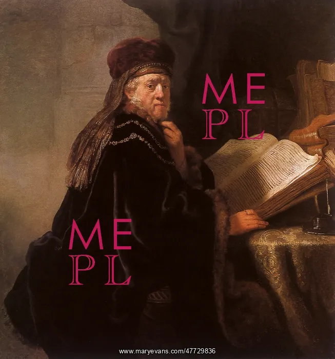 : Biblical Figure at a Study Desk, by Rembrandt : Biblical Figure at a Study Desk, by Rembrandt