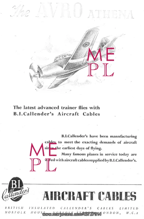  : B.I.Callenders Aircraft Cables