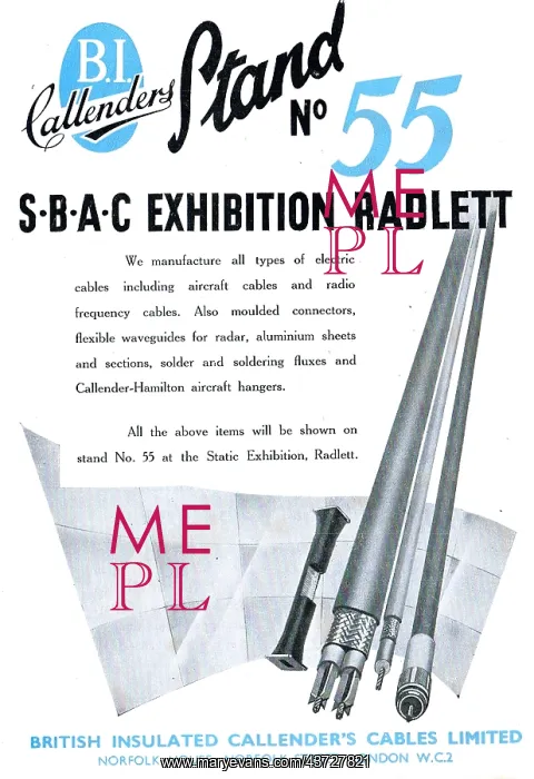 : B.I.Callenders Electrical Cables - B.I.C.C. Aircraft Wiring : B.I.Callenders Electrical Cables - B.I.C.C. Aircraft Wiring