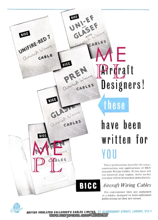 : BICC Aircraft Cables : BICC Aircraft Cables