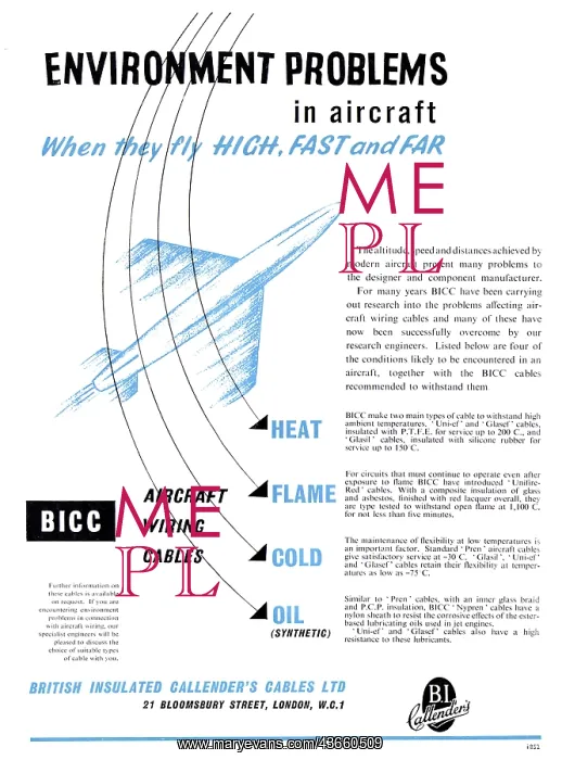 : BICC Electrical Cables For Aviation : BICC Electrical Cables For Aviation