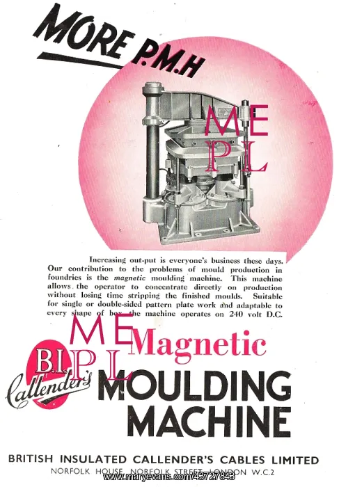 : B.I.C.C. Magnetic Moulding Machine : B.I.C.C. Magnetic Moulding Machine