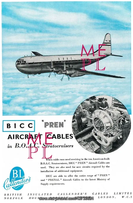 : BICC Pren Aircraft Electrical Cables : BICC Pren Aircraft Electrical Cables