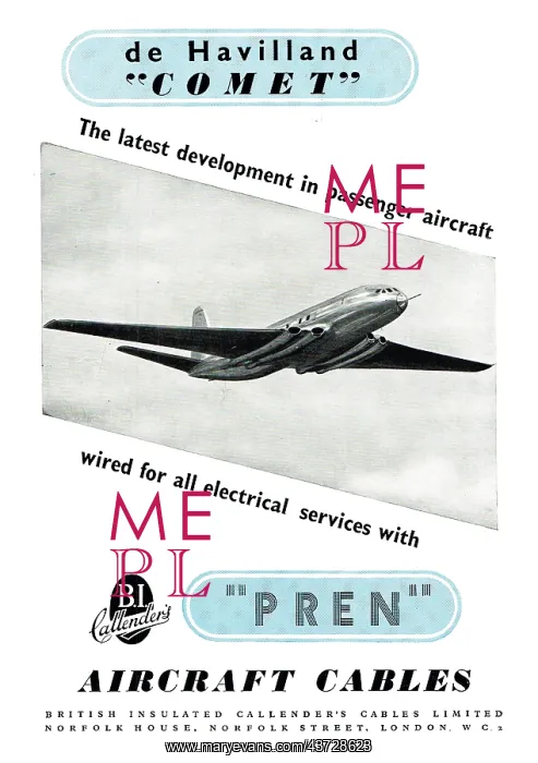 : BICC PREN Electrical Cables - 1950 Advert : BICC PREN Electrical Cables - 1950 Advert