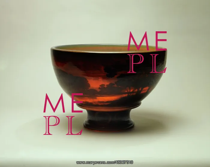 : Bicoloured landscape bowl : Bicoloured landscape bowl