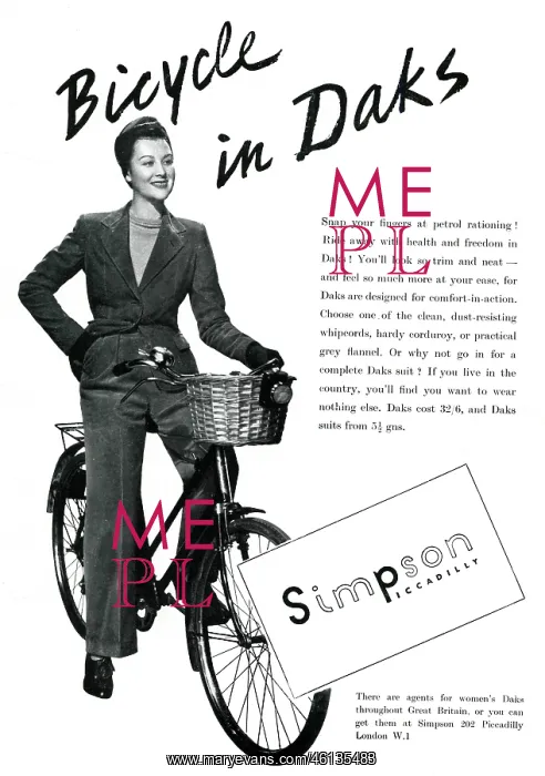 : Bicycle in Daks 1940 : Bicycle in Daks 1940