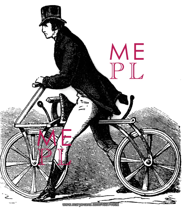  : bicycle, his draisine, wood engraving, 1815