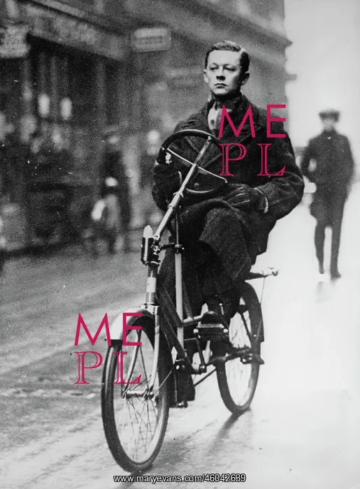 : Bicycle with steering wheel : Bicycle with steering wheel