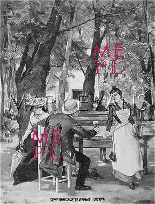 : BIERGARTEN SCENE 1894 : BIERGARTEN SCENE 1894